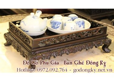 Khay Trà Gỗ Trắc thumb 2