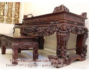 Sập Thờ Chạm Tứ Linh thumb 2