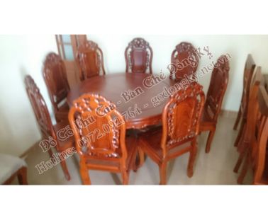 Bộ bàn ăn kiểu hoa lá tây