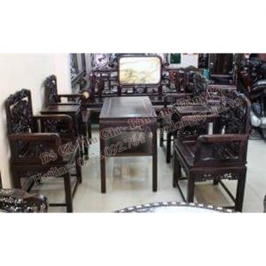 Bộ bàn ghế triện cổ gỗ gụ