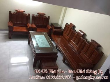 Bộ âu á tay hộp gỗ hương 6 món