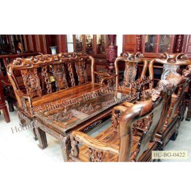 Bộ bàn ghế minh quốc hồng tay 10