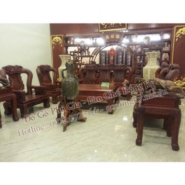 Bộ bàn ghế minh quốc voi tay 16