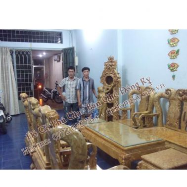 Bộ minh quốc đào gỗ nu nghiến tay 12
