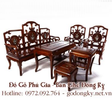 Bộ móc mỏ gỗ gụ 6 món