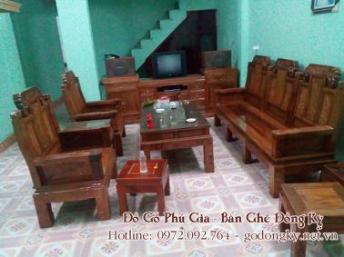 Bộ như ý tay voi 6 món gỗ hương