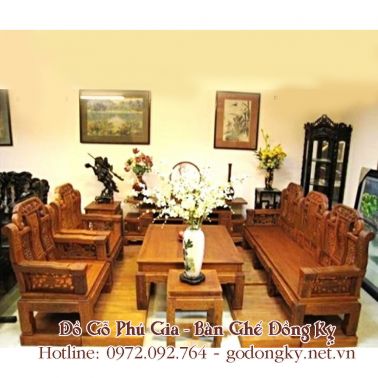 Bộ như ý tay voi gỗ hương 6 món