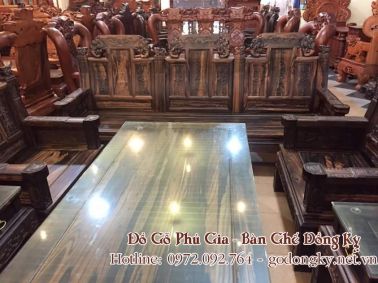 Bộ như ý tay voi gỗ mun 10 món