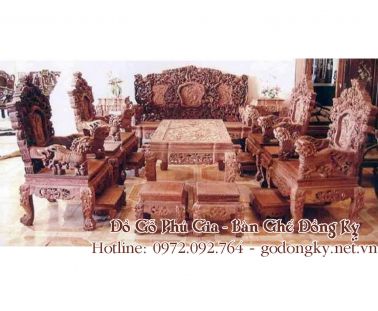 Bộ rồng khay gỗ hương 12 món