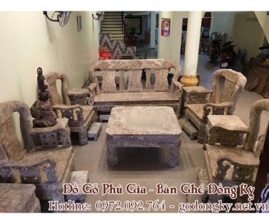 Bộ minh quốc triện tay 14 gỗ nu nghiến