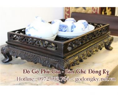Khay Trà Gỗ Trắc
