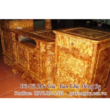 Kệ Tivi kiểu cột nho sóc gỗ nu nghiến