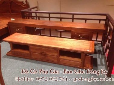 Kệ tivi kiểu mới gỗ hương